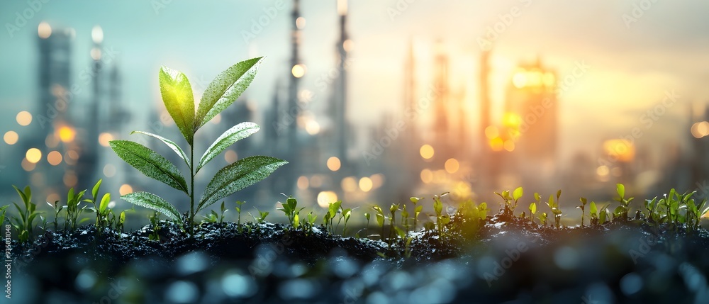 Poster sustainable practices in refining and processing showcasing eco friendly practices that reduce envir
