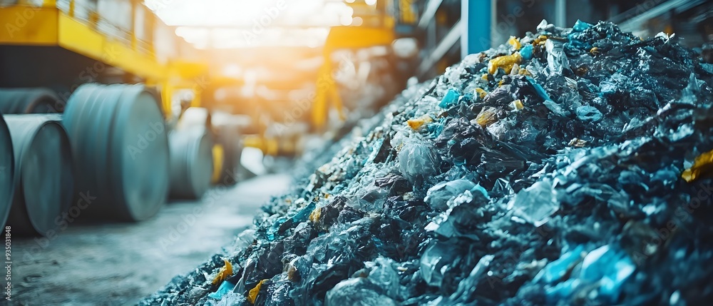 Poster visualizing the efficient waste management practices in refining and distillation processes to minim