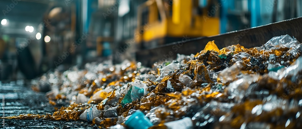 Poster this image visualizes the waste management processes and technologies employed in the refining and e