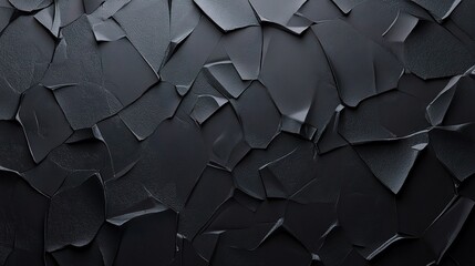 Abstract Black Cracked Texture: A visually captivating abstract background featuring a seamless, black cracked texture, showcasing intricate patterns and dramatic depth. 