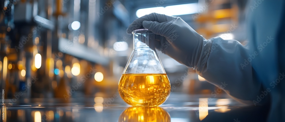 Poster control in refining and extraction processes visualizing the checks and inspections that ensure the 