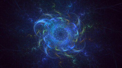 3D manual rendering abstract round light background. Its not AI Generatd illustration.