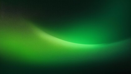 Green Enigma: Glowing Grainy Gradient on Black Background
