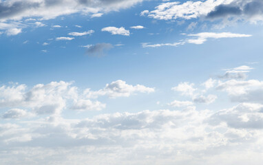 Blue sky with many clouds