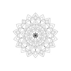 
Decorative mandala on white background
Circular Flower Mandala on White Free 