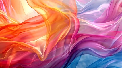 Obraz premium Abstract Colorful Fabric Waves