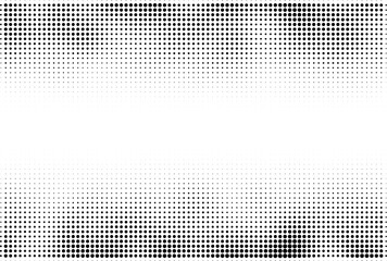 Abstract black halftone dotted pattern background. Retro texture overlay grunge illustration. Vector halftone dots, technology background