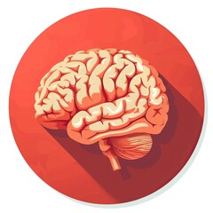 Human brain icon - vector