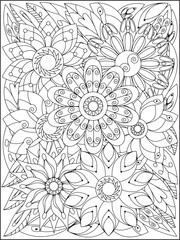 flowers Coloring Book Pages flowers for Relaxation and Stress Relief on Flowers Patterns