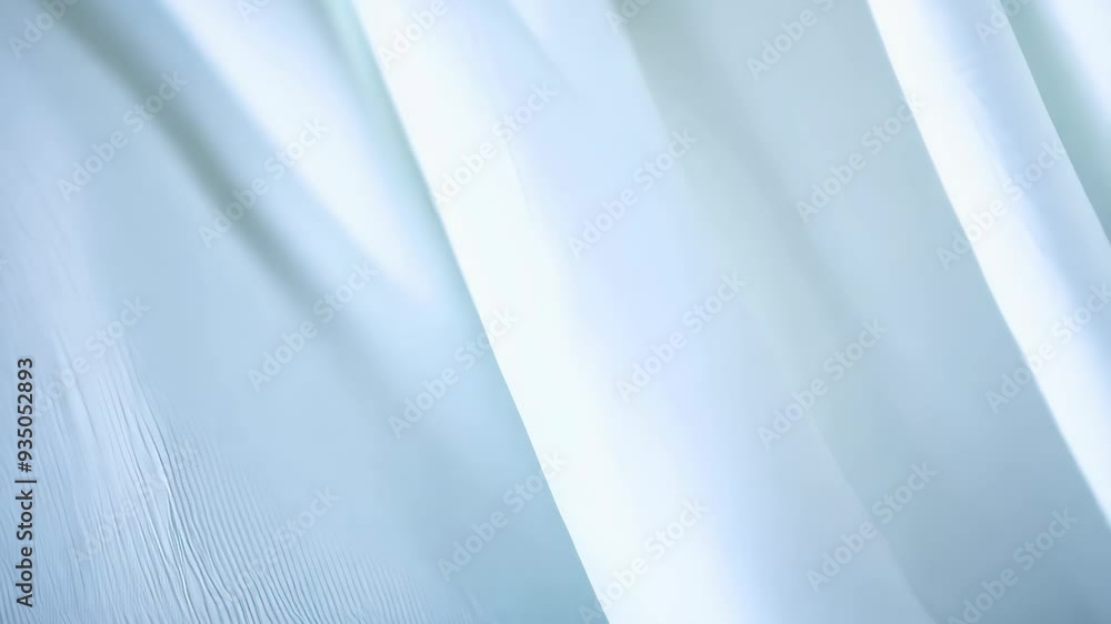 Poster exploring the calming effects of sunlight streaming through sheer curtains in a serene indoor settin