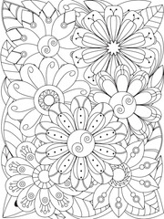 flowers Coloring Book Pages flowers for Relaxation and Stress Relief on Flowers Patterns