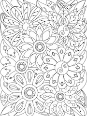 flowers Coloring Book Pages flowers for Relaxation and Stress Relief on Flowers Patterns