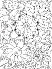 flowers Coloring Book Pages flowers for Relaxation and Stress Relief on Flowers Patterns