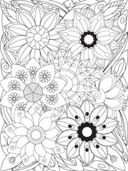 flowers Coloring Book Pages flowers for Relaxation and Stress Relief on Flowers Patterns