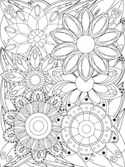 flowers Coloring Book Pages flowers for Relaxation and Stress Relief on Flowers Patterns