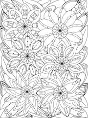 flowers Coloring Book Pages flowers for Relaxation and Stress Relief on Flowers Patterns