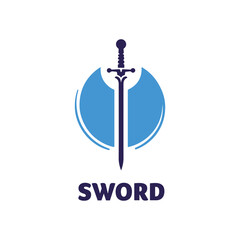 Fototapeta premium Sword logo template vector