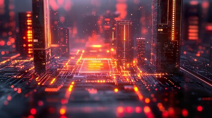 Obraz premium Digital banking with blockchain technology