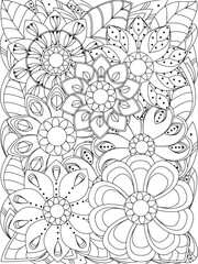 flowers Coloring Book Pages flowers for Relaxation and Stress Relief on Flowers Patterns