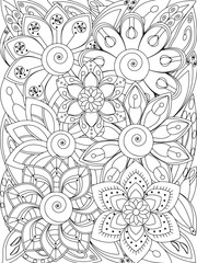 flowers Coloring Book Pages flowers for Relaxation and Stress Relief on Flowers Patterns