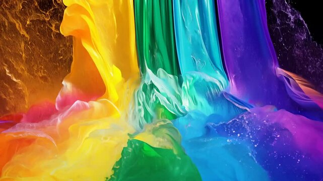 Vivid colors blend together in a mesmerizing paint pouring activity at a creative workshop