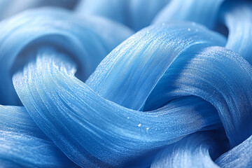 Soft fabric strands under microscope magnification revealing the weave pattern, realistic, high detail, 8k