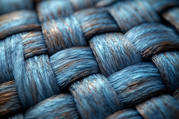 Microscopic detail of woven fabric structure with visible threads and soft texture, realistic, high detail, 8k