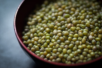 Monggo or mung beans in a bowl - close-up