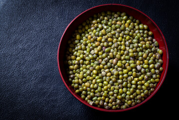 Monggo or mung beans in a bowl - close-up