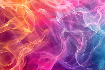 Obraz premium Abstract background with colorful smoke-like waves.