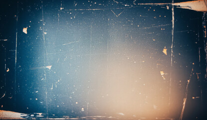 A grunge textured background with scratches, dust and light leaks.