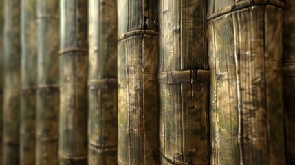 Fototapeta premium Bamboo texture background coming from natural