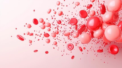 3D rendering of cholesterol particles in varying sizes, cholesterol particles, 3D, cholesterol diversity in the bloodstream