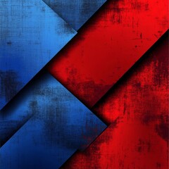 A modern, tech-infused corporate backdrop featuring contrasting blue and red squares with a gritty, abstract feel. This sleek geometric design embraces minimalist chaos.
