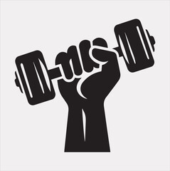 Dumble Holding vector silhouette on a white background