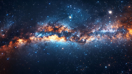 Fototapeta premium A captivating view of a cluster of twinkling stars within the Milky Way galaxy, perfect for astronomy and night sky enthusiasts.