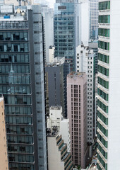 Fototapeta premium Crowded residential buildings in Hong Kong
