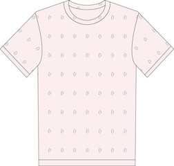 allover print round neck t-shirt design