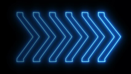 abstract glowing neon arrow icon loading illustration background.