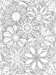flowers Coloring Book Pages flowers for Relaxation and Stress Relief on Flowers Patterns