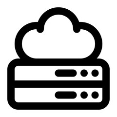 cloud services, cloud server, cloud hosting, cloud computing, server, hosting outline icon