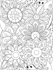 flowers Coloring Book Pages flowers for Relaxation and Stress Relief on Flowers Patterns