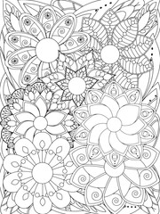 flowers Coloring Book Pages flowers for Relaxation and Stress Relief on Flowers Patterns