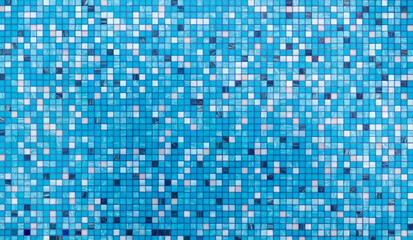 Small blue mosaic tiles textures