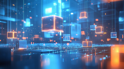 Fototapeta premium blockchain technology