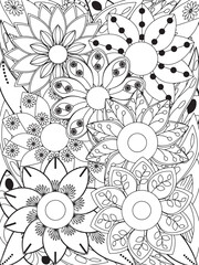 flowers Coloring Book Pages flowers for Relaxation and Stress Relief on Flowers Patterns