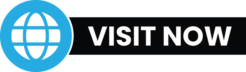 Visit Now Web Icon Call To Action Button Offer Design Marketing Symbol