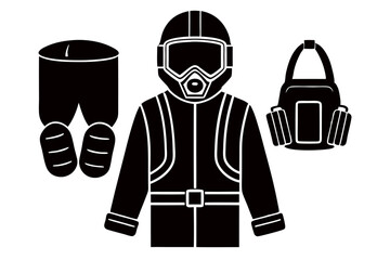 Creative medical instrument Silhouette Vector Art Illustration