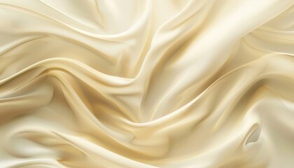 Fototapeta premium Elegant Cream-Colored Abstract Design with Flowing Curves and Soft Waves, Calming Texture, Background with Copy Space