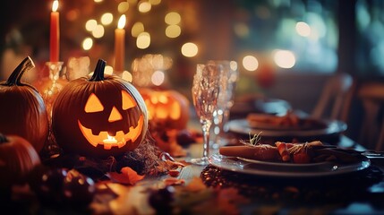 Halloween Feast: A Spooky Ambiance of Celebration 